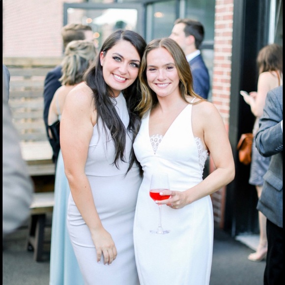 Lulu’s Joelle Light Gray Lace Halter Maxi Dress - Picture 5 of 5